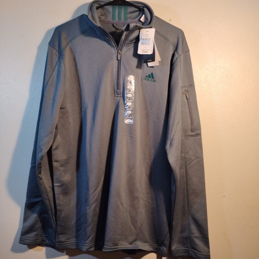 Adidas  Mens Large, Grey, Quarter Zip,  New , Green Accents, Dope, Beastie Boys